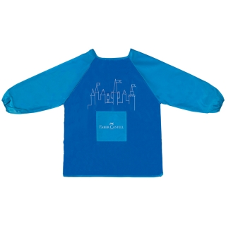 Фартук-накидка с рукавами Faber-Castell, голубой/синий