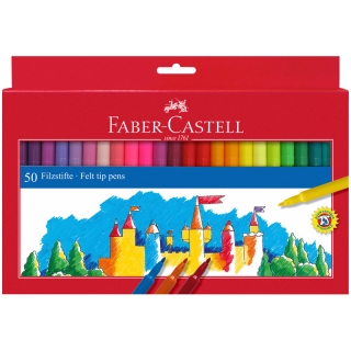 Фломастеры Faber-Castell, 50 цв., смываемые