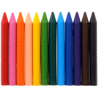 Мелки восковые утолщенные Faber-Castell "Grip Jumbo" 12 цв., трехгранные