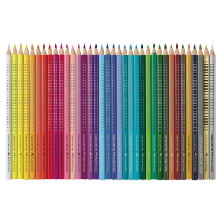 Цветные акварельные карандаши Faber-Castell Colour Grip 2001 трехгранные, 36 цвета