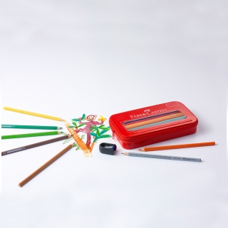 Карандаши цветные Faber-Castell "Grip Jungle", 16цв.+2 точилкой