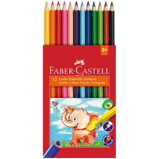 Карандаши цветные Faber-Castell "Jumbo" 12цв. с точилкой