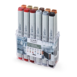 Набор маркеров COPIC Classic "Архитектура", 12 цветов