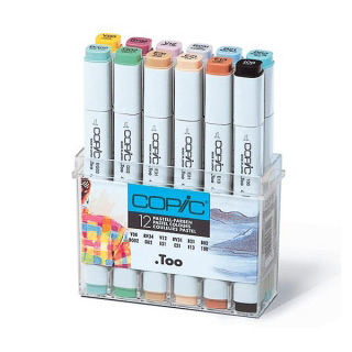 Набор маркеров COPIC Original (Classic) Pastel Colours Пастель, 12 шт.