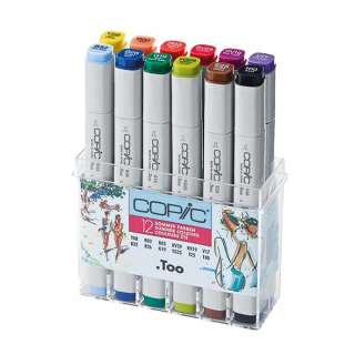 Набор маркеров Copic Classic Summer "Лето" в пластиковом контейнере 12 цветов