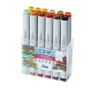 Набор маркеров для скетчинга COPIC Classic "Осень", 12 цветов