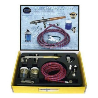 Аэрограф в наборе для хобби и творчества TS- SET "Double action", двойного действия