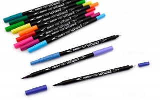 Маркер MARVY "Le Plume II" акварельный двусторонний кисть/линер 0.3мм