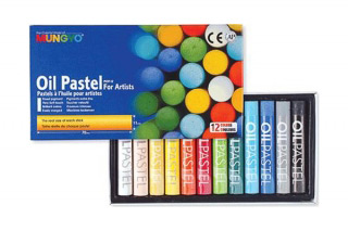 Масляная пастель MUNGYO Oil Pastel художественная, круглая, набор из 12 цветов, MGMOP12/3037