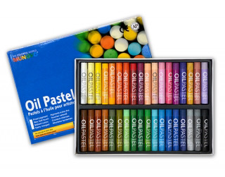 Масляная пастель MUNGYO Oil Pastel художественная, круглая, набор из 36 цветов, MGMOP36/3075