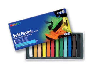 Пастель художественная мягкая MUNGYO Soft Pastel 12 цветов, MGMP12/7029