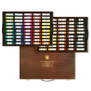 Набор сухой мягкой пастели ручной работы Handmade Soft MUNGYO Gallery, 100 цветов, в деревянной шкатулке