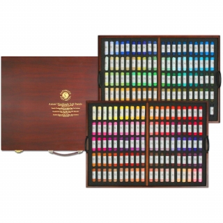 Набор сухой мягкой пасели ручной работы Handmade Soft MUNGYO Gallery, 200 цветов, в деревянной шкатулке