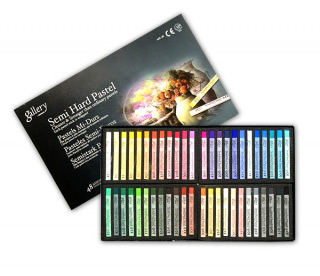 Пастель сухая профессиональная полутвердая MUNGYO Gallery Semi Hard 48 цветов, MGMPL48/0048