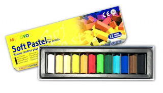 Художественная пастель сухая мягкая MUNGYO Soft Pastel Mini половинки длины, 12 цветов, MGMPS12/6053