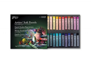 Пастель профессиональная сухая мягкая MUNGYO Gallery Artists Soft квадратная, 24 цвета, MGMPV24/1021