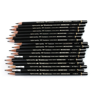 Карандаши графитовые Tombow MONO Pencil поштучно, твердость 9H-6B