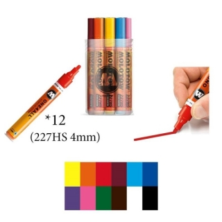 Набор художественных акриловых маркеров 227HS Main-Kit I MOLOTOW, 12 цветов, 4 мм
