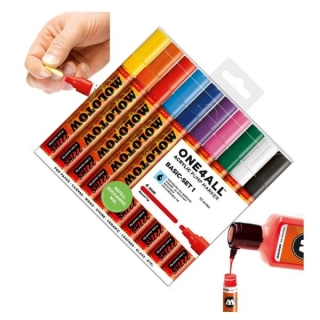 Набор акриловых маркеров Molotow 227HS Basic-Set I для декора и рисования, 10 цв., 4 мм