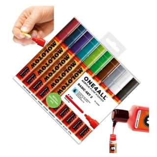 Набор акриловых маркеров Molotow 227HS Basic-Set II для декора и рисования, 10 цв., 4 мм