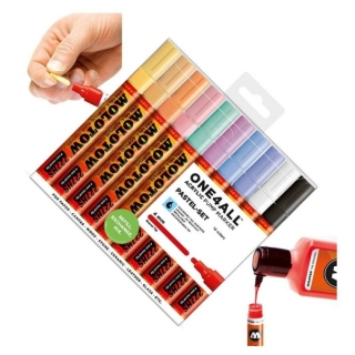 Набор акриловых маркеров Molotow 227HS Pastel-Set для декора и рисования, 10 цв., 4 мм
