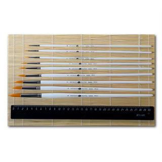 Универсальные кисти синтетика круглые НЕВСКАЯ ПАЛИТРА, длинная ручка, поштучно