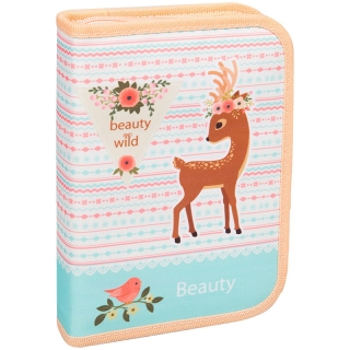 Пенал 1 отделение, 200*140*40 Berlingo "Beauty and wild",доп. откид. секция, с наполнением,полиэстер