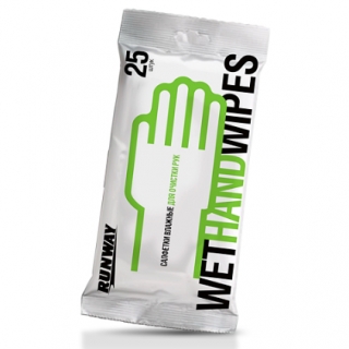 Cалфетки влажные для рук 25шт Runway