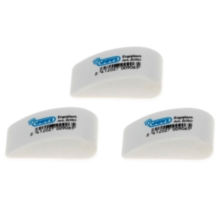 Набор ластиков Ergoplast Jovi 3 шт., форма капли, натуральный каучук