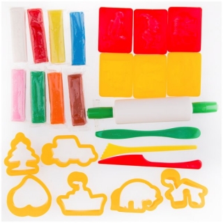 Набор для лепки Jovi, пластилин 8 цветов, формочки и стеки, в пластиковом чемодане