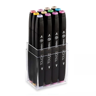 Набор маркеров для скетчинга Touch Twin ShinHanart, 12 пастельных цветов