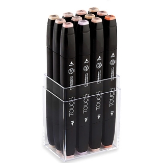 Набор маркеров для скетчинга Touch Twin ShinHanart, 12 цветов, телесные тона