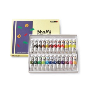 Набор акварельных красок в тубах Shami Water Color ShinHanart, 24 цвета по 10 мл