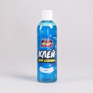 Клей канцелярский Slimer, 250мл, для слаймов, синий, с ароматом лимонада