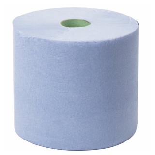 Протирочная бумага в рулонах LAIMA (Система W1/W2) PREMIUM 2 слойн., 200 м/рул, синяя поштучно