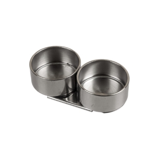 Художественная масленка Vista-Artista, двойная, из нержавеющей стали, диаметр 4 см