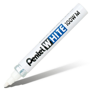 Маркер белый перманентный Pentel White с круглым наконечником 3,9 мм