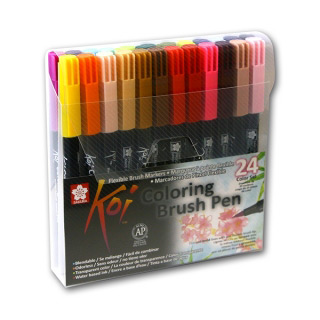 Набор акварельных маркеров-кистей Sakura Koi 24 цвета