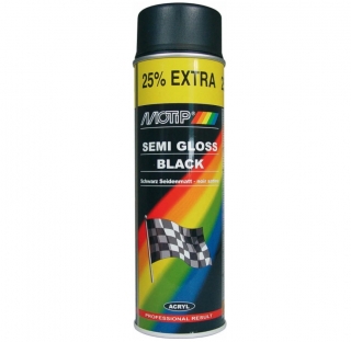 Эмаль универсальная акриловая черная полуматовая MOTiP DUPLI, 520 мл