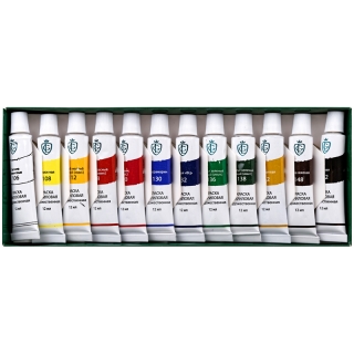 Краски акриловые Greenwich Line, профессиональная серия, 12 цветов, туба 12мл