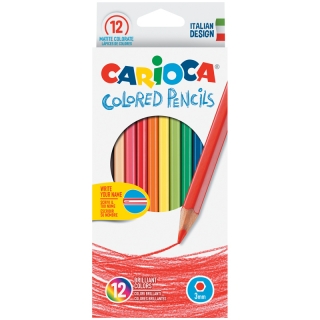 Карандаши Carioca 12цв., заточен., картон, европодвес