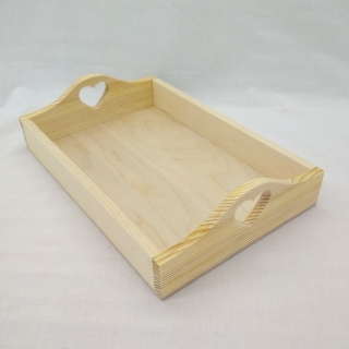 Заготовка Timberlicious деревянная для декорирования поднос с сердцем 38х25х8,4см