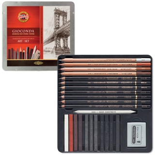 Подарочный художественный набор KOH-I-NOOR "Gioconda" для графики, 24 предмета, 8899000001PL