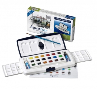 Набор акварельных красок Daler Rowney Aquafine, в тубе и кюветах 1+18 штук
