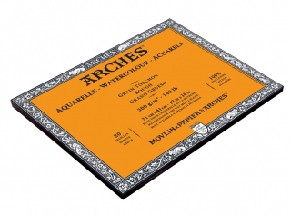 Блок для акварели Arches 300г/кв.м (хлопок) 31*41см 20 листов Торшон, склейка