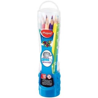 Карандаши Maped "Color Peps", 12цв., трехгран., заточен., картон, тубус-подставка