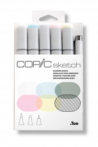 Набор маркеров Copic Sketch Blending Basics 6 штук в пластиковой упаковке