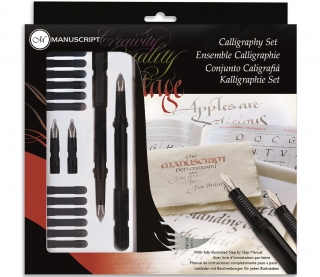 Набор Manuscript Calligraphy 4 (2 ручки, 12 картриджей и 4 пера) в блистере