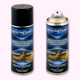 Очиститель кожи с синтетическим кондиционером, Астрохим, аэрозоль Synthetium 520мл