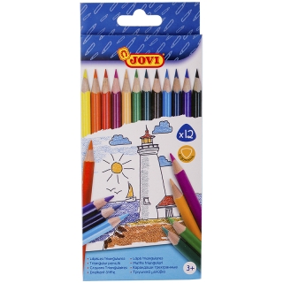 Цветные карандаши JOVI, 12 цветов, трехгранные